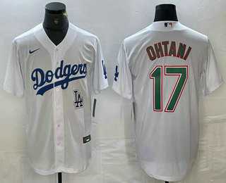 Men's Los Angeles Dodgers #17 Shohei Ohtani White Green Stitched Cool Base Nike Jersey,We sell and wholesale Men's Los Angeles Dodgers #17 Shohei Ohtani White Green Stitched Cool Base Nike Jersey on line form chian!